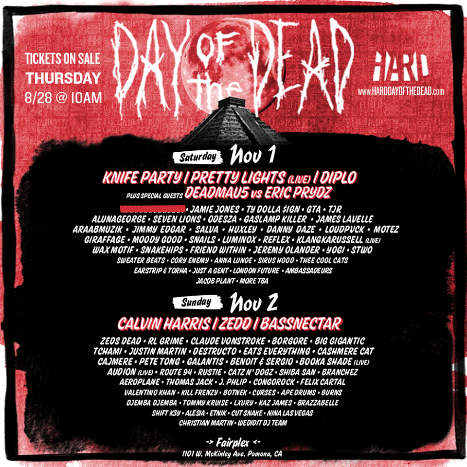 HARD Day of the Dead 2014 lineup